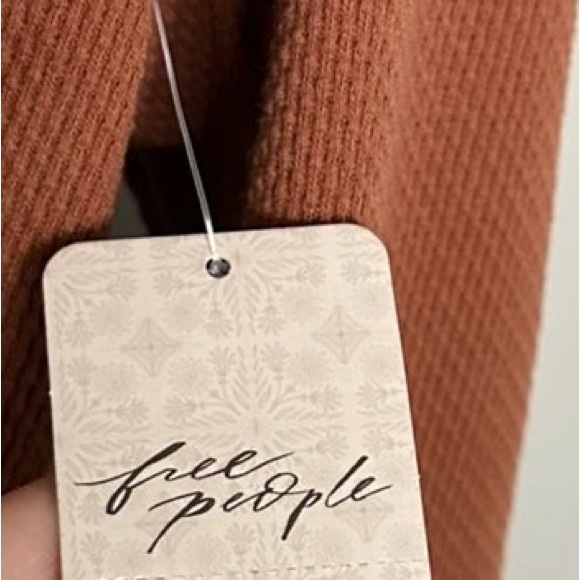 Free People-Mikah Notch Neck top-size M-Autumn Combo-NWT - Picture 7 of 8